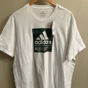 Adidas White Graphic Men's Shirt